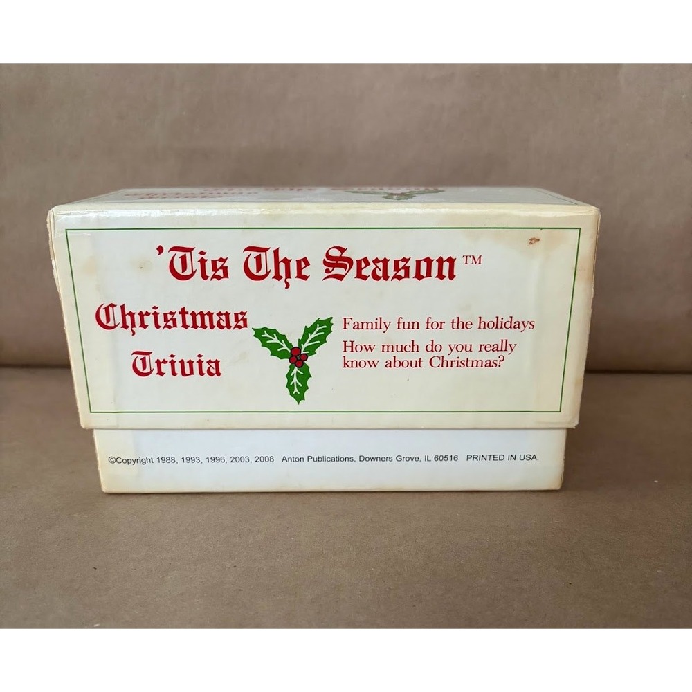 'Tis The Season Christmas Trivia Card Game Holiday Party Family Retro Vintage